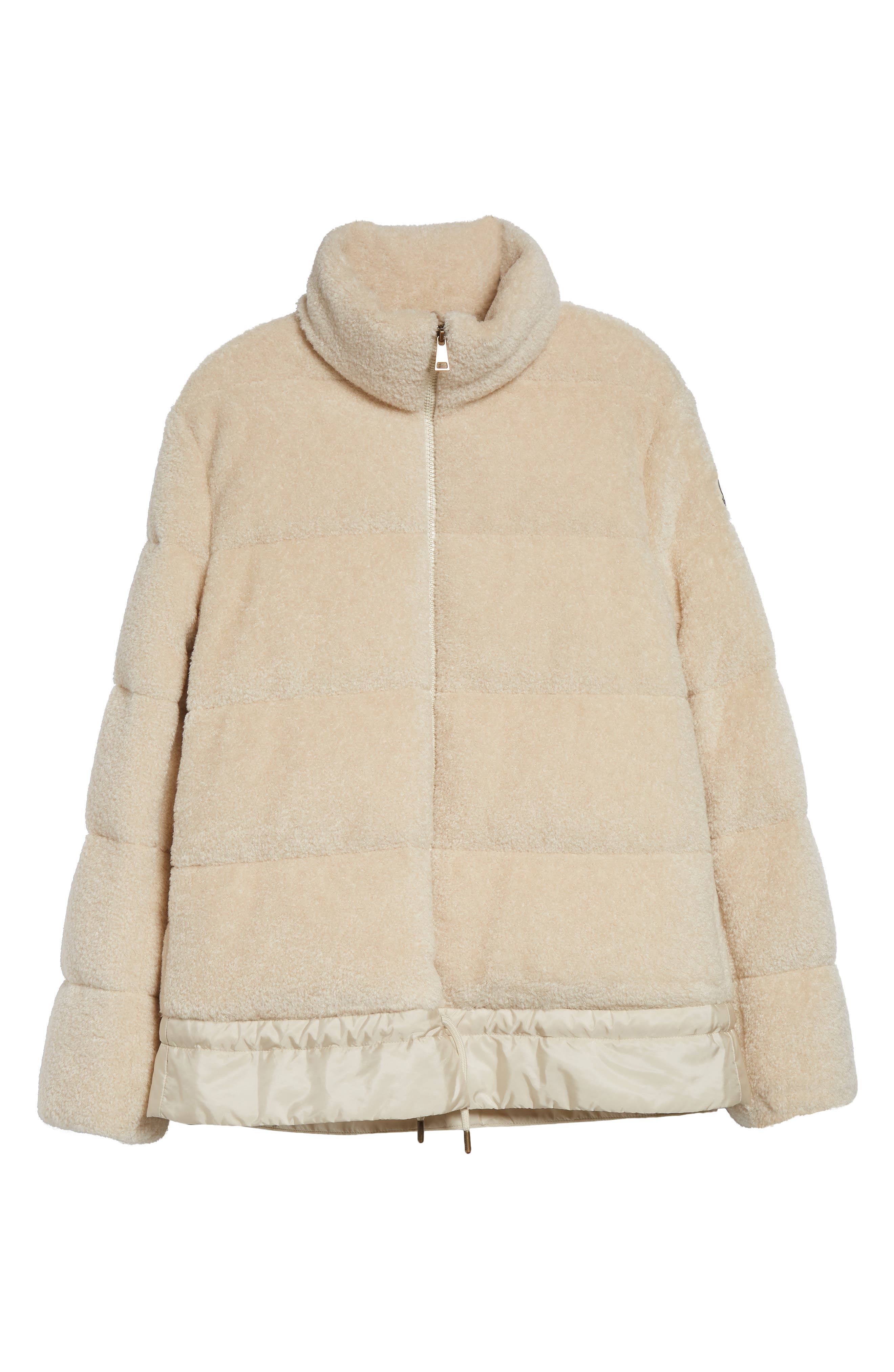 Moncler Cedre Teddy Down Jacket In Neutral