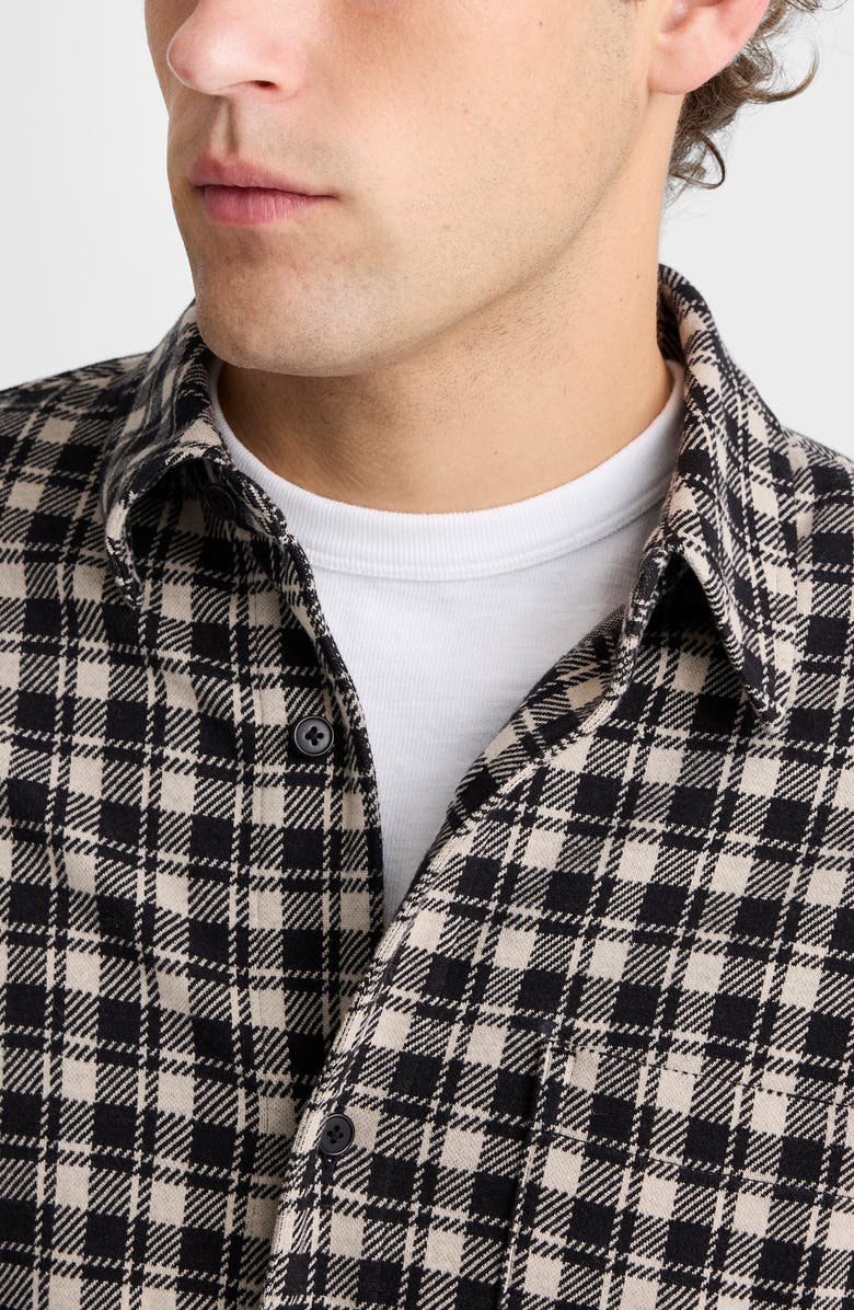 Madewell Devoe Button-Up Shirt, Alternate, color, Plaid Charcoal
