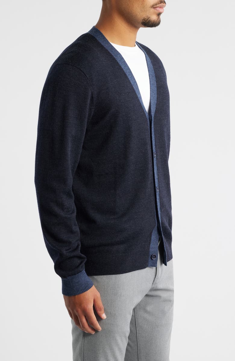 Robert Barakett Thomas Merino Wool Cardigan, Alternate, color, Navy