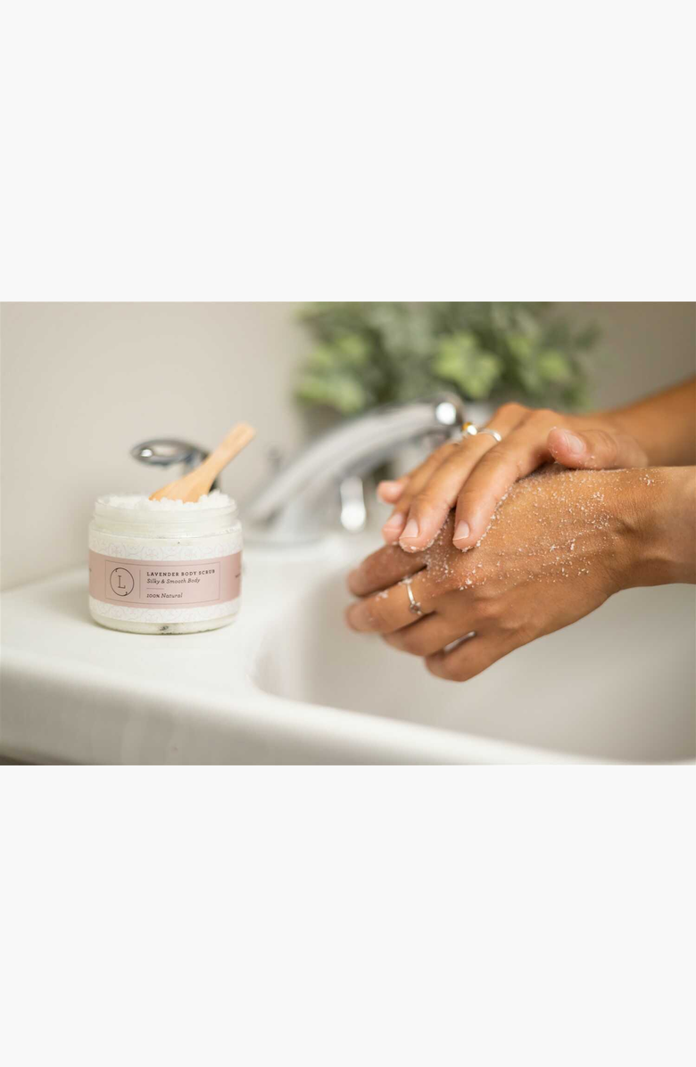 Lizush Natural Body Scrub, Lavender Body Salt Scrub, Alternate, color, NO COLOR