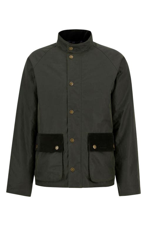 Barbour Cordhill Waxed Cotton Jacket In Green