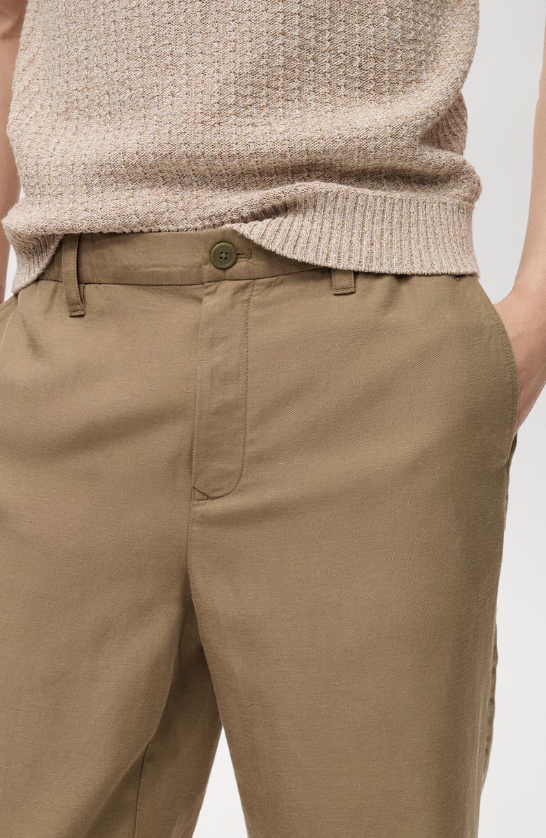 MANGO Lyocell & Linen Pants, Alternate, color, 