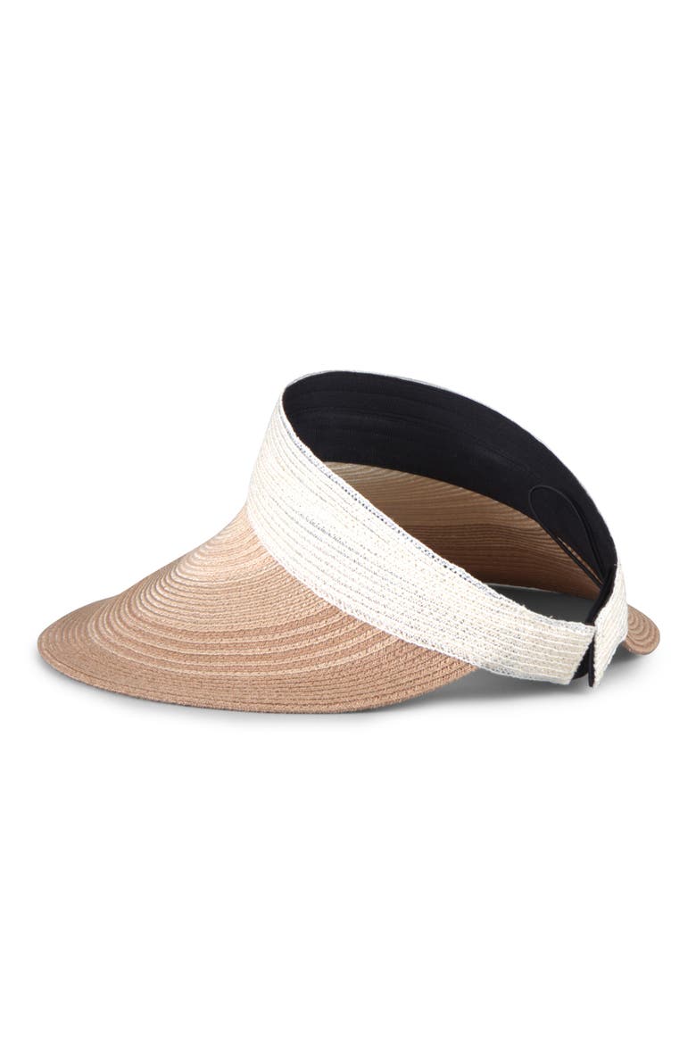 Trixie Wide Brim Packable Visor, Alternate, color, IVORY/ NATURAL/ CAMEL