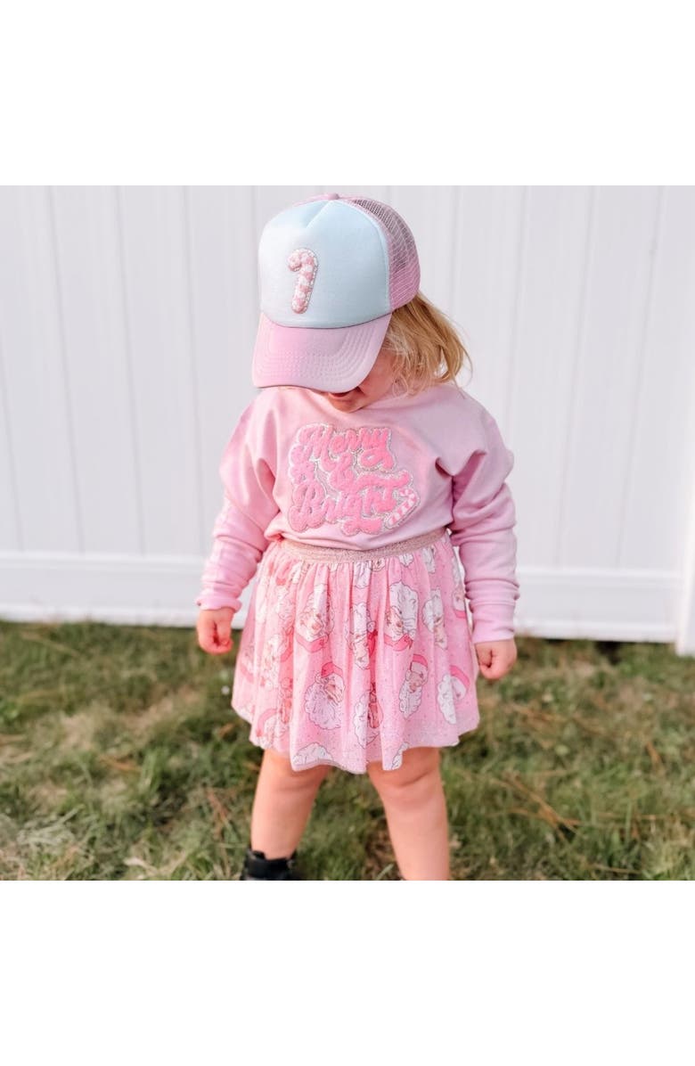 Sweet Wink Candy Cane Patch Christmas Trucker Hat, Alternate, color, 