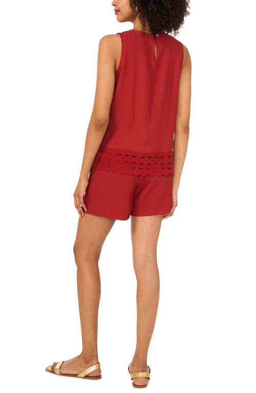 VINCE CAMUTO VINCE CAMUTO CIRCLE LACE TRIM TANK