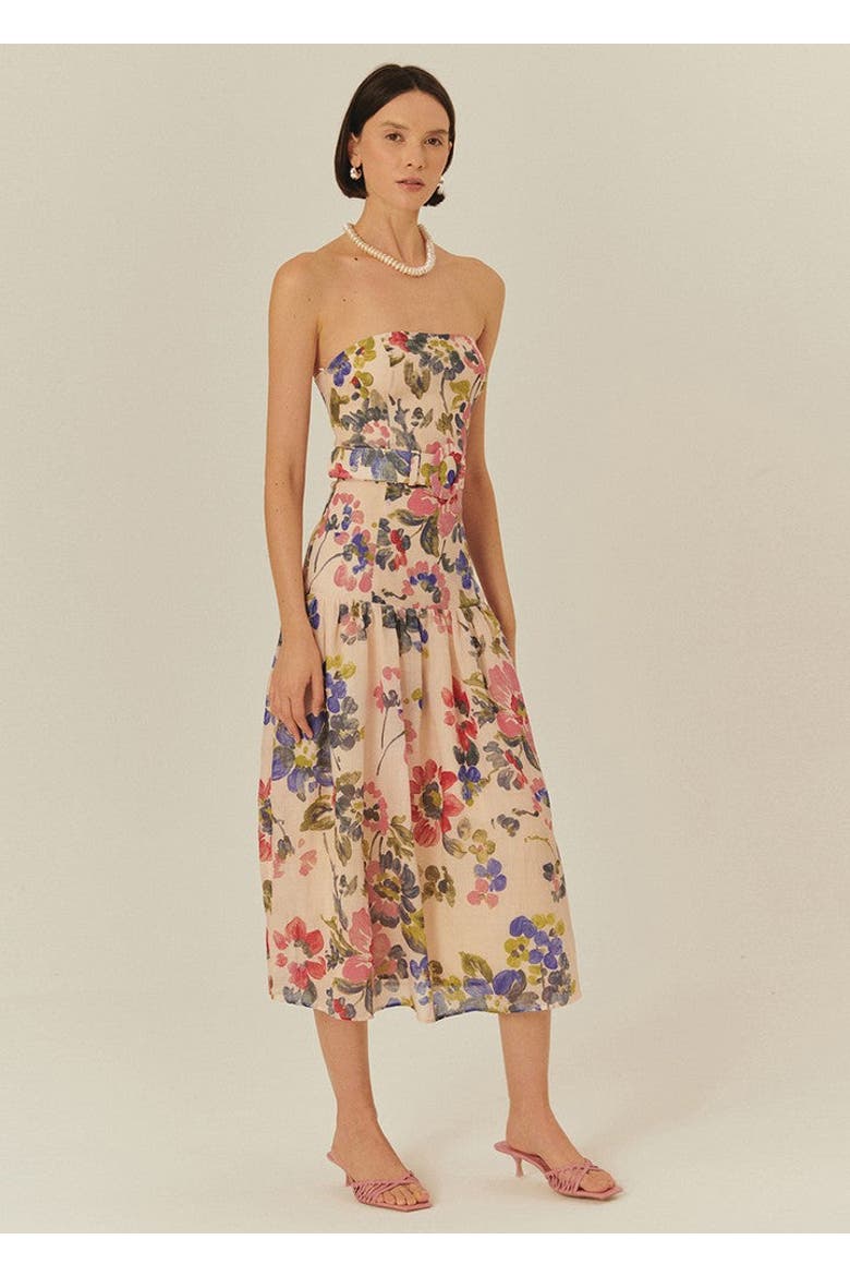 Imani Midi Dress, Alternate, color, Beige