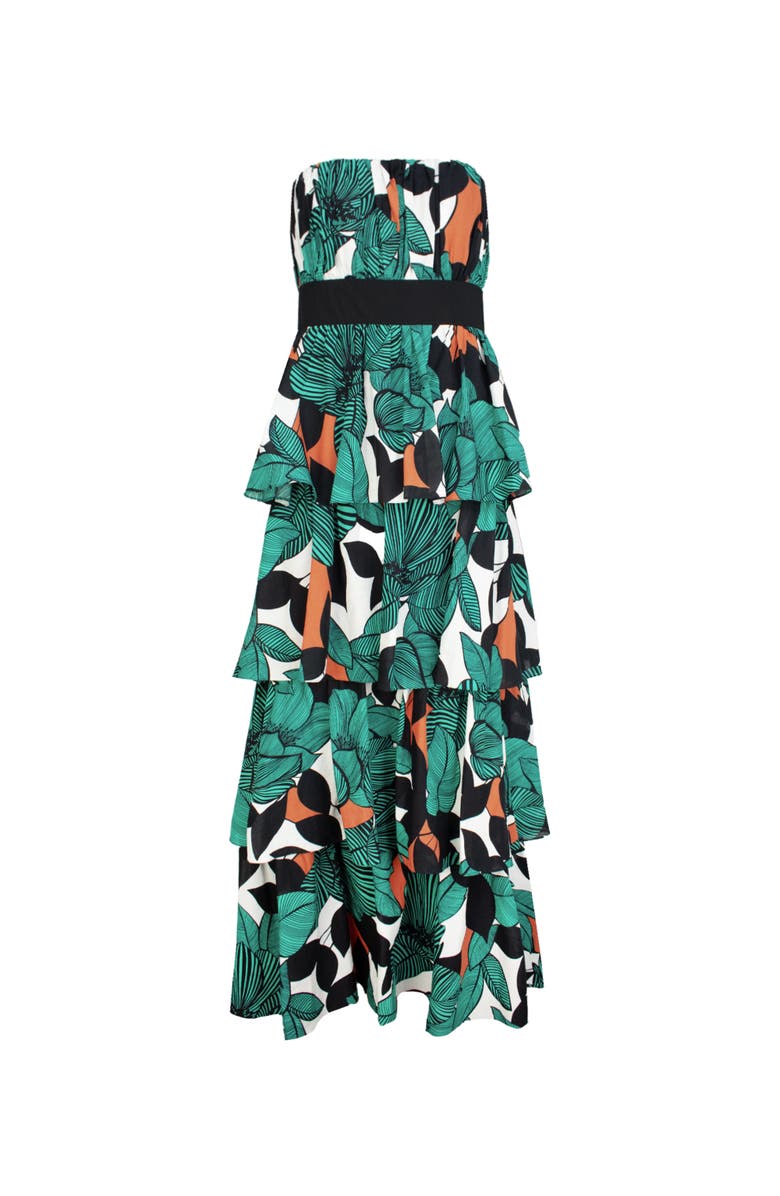 Ro&Zo Claudia Print Tiered Dress, Alternate, color, Multi