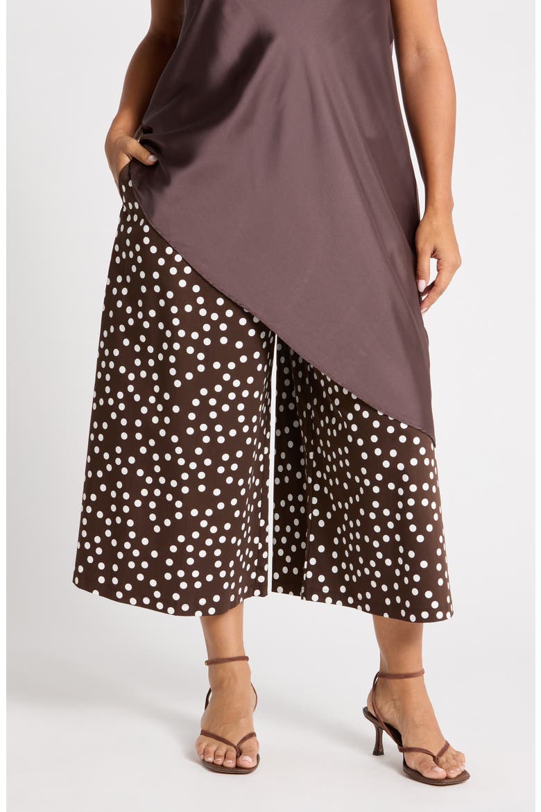 Wide Leg Capri Pants, Main, color, BROWN