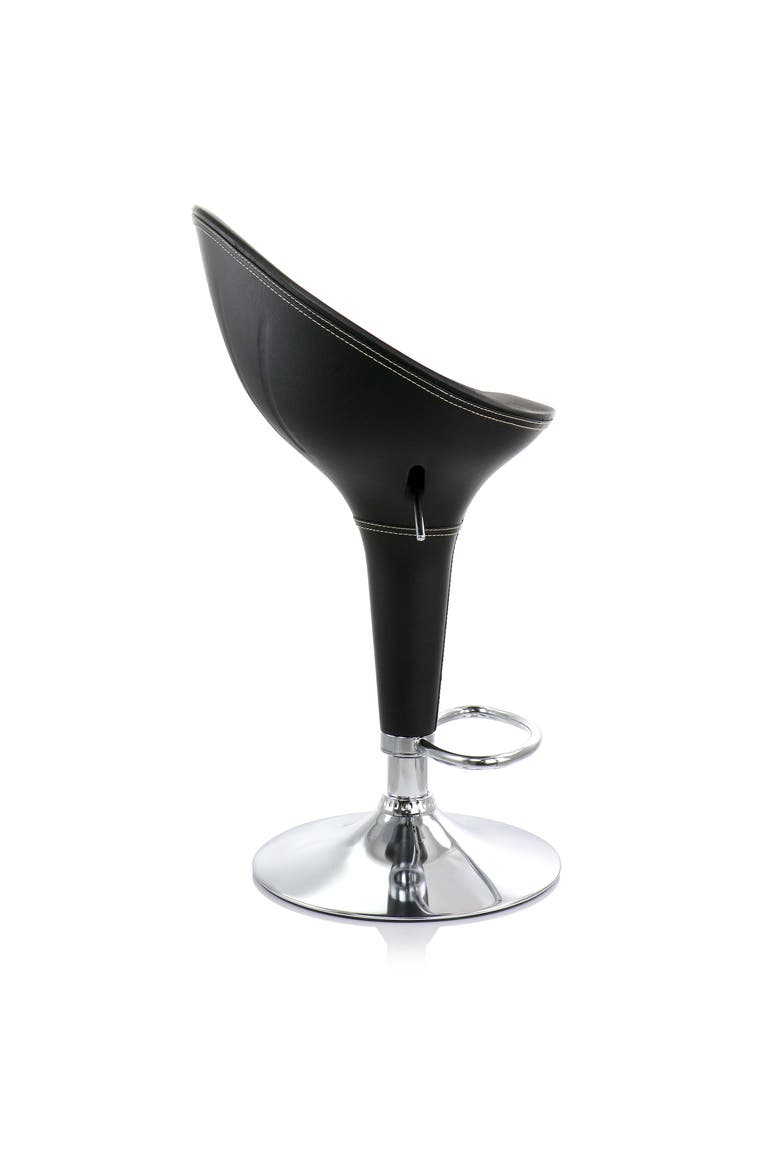 2 Piece Adjustable Plastic Bar Stool, Alternate, color, Black