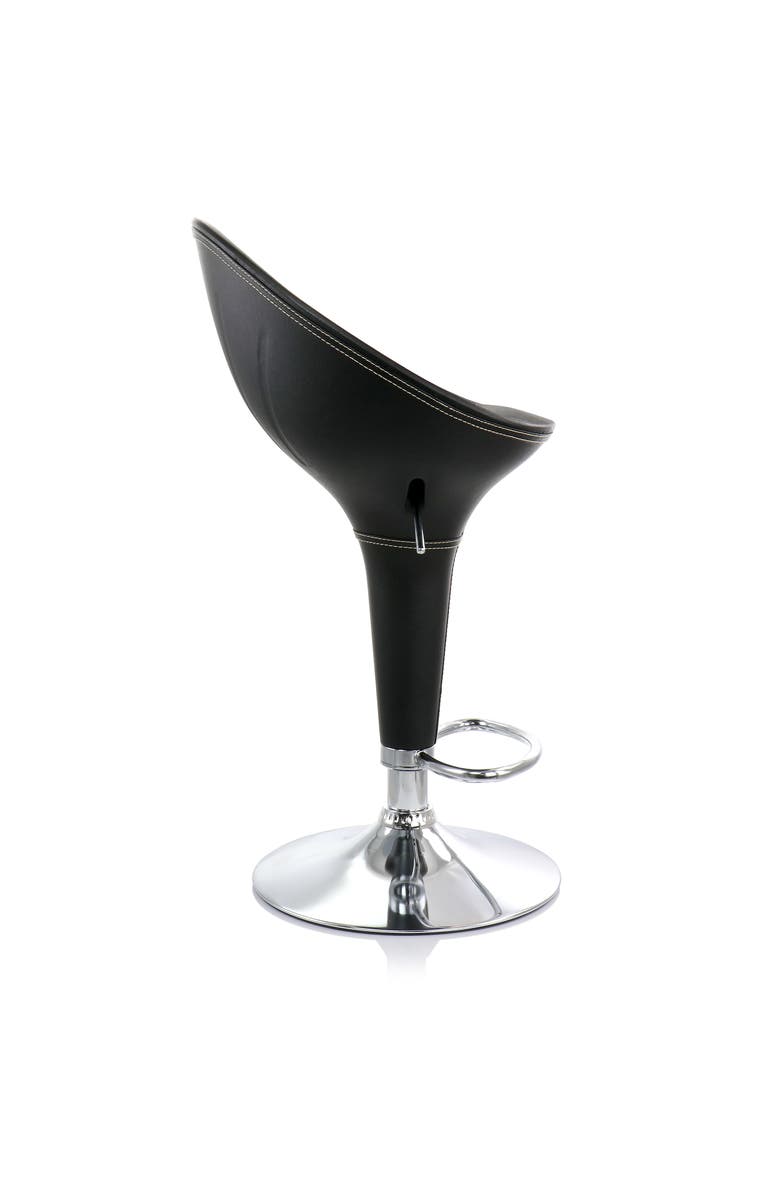 Elama 2 Piece Adjustable Plastic Bar Stool, Alternate, color, Black