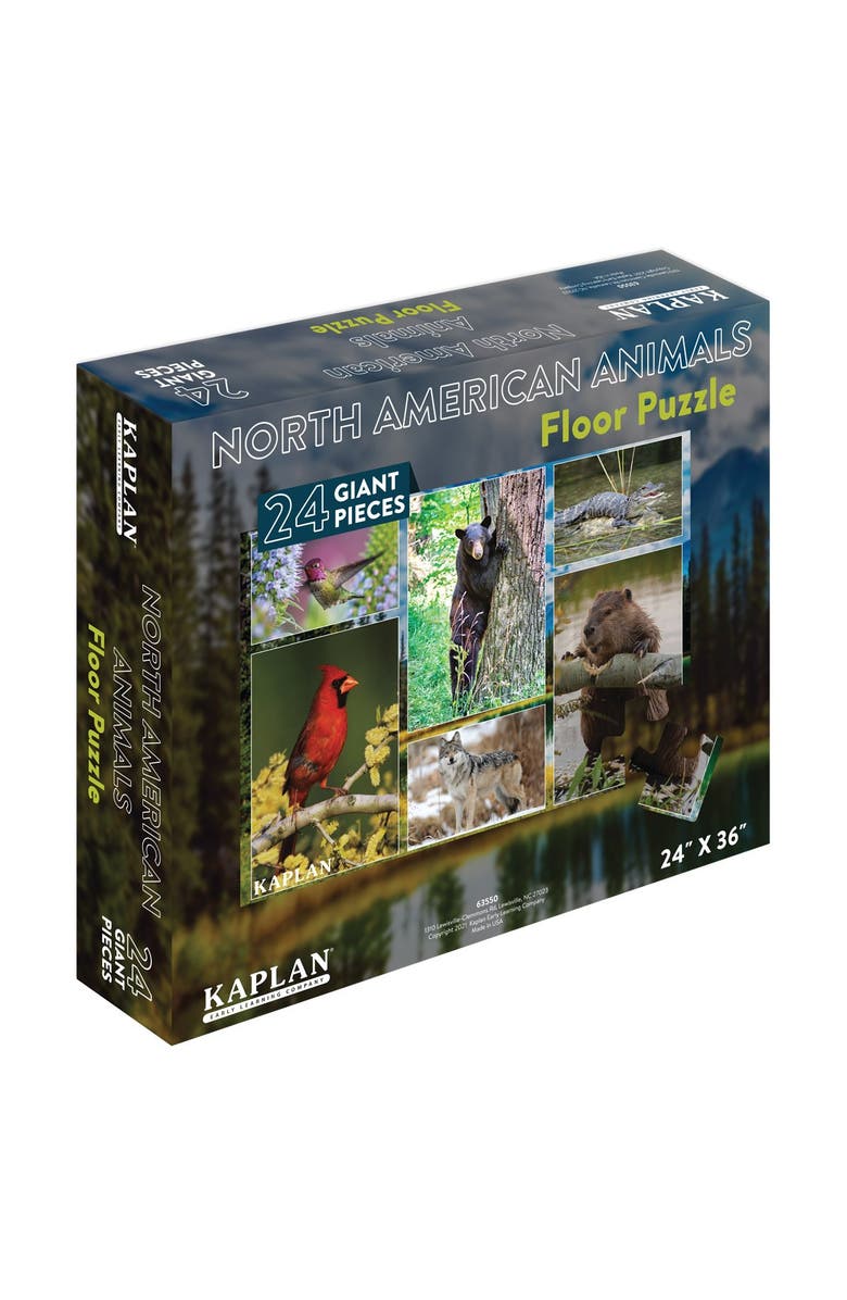 Kaplan Early Learning Company North American Animals Floor Puzzle - 24 Pieces, Alternate, color, Multicolored