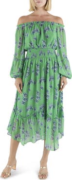 Ramy Brook Velma Off the Shoulder Midi Dress