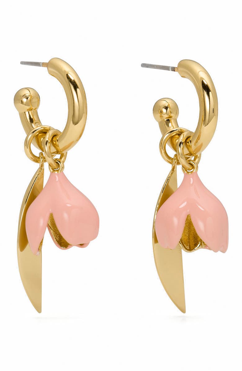 Kate Spade New York golden bloom flower drop earrings, Main, color,