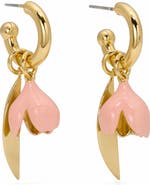 Kate Spade New York golden bloom flower drop earrings