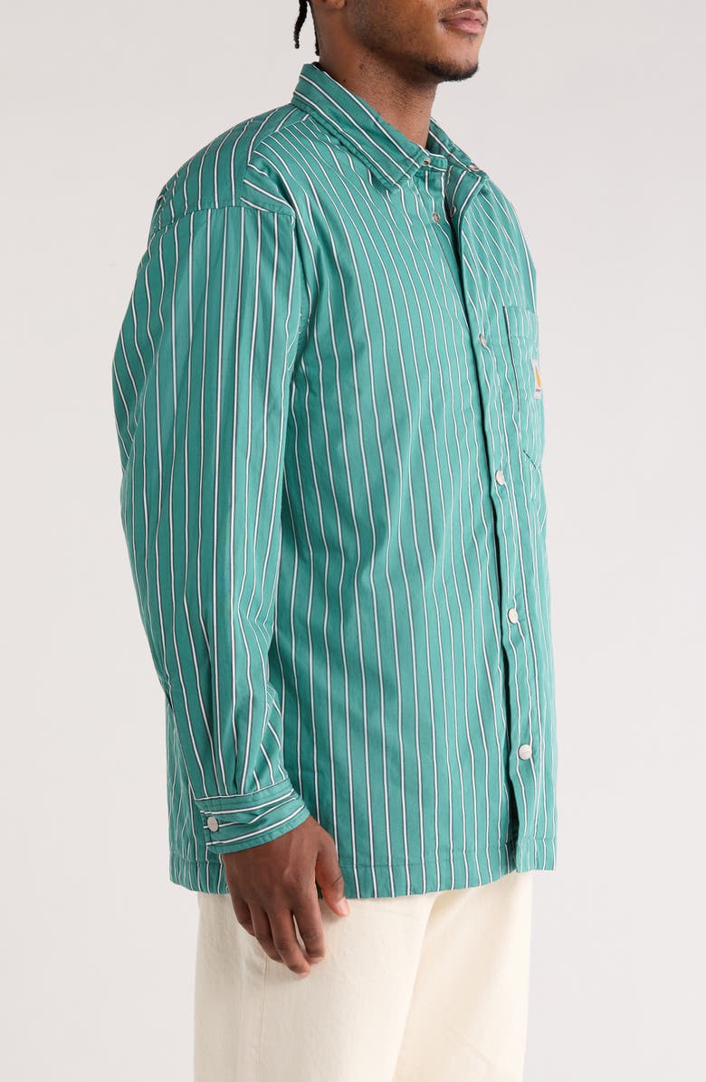 Carhartt Work In Progress Grimsby Stripe Shirt Jacket, Alternate, color, Grimsby Stripe, Saguaro