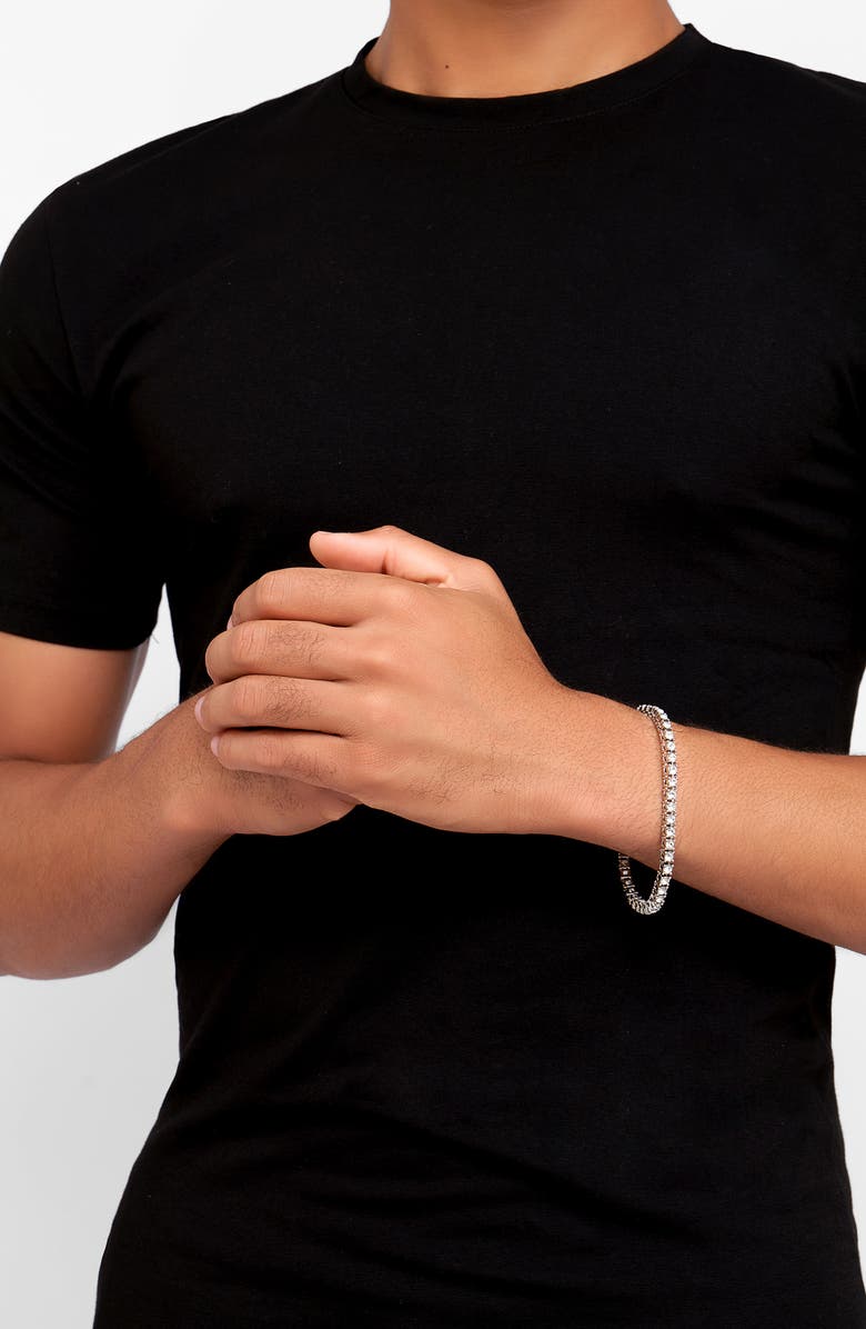 Adornia Men's Tennis Bracelet, Alternate, color, Silver