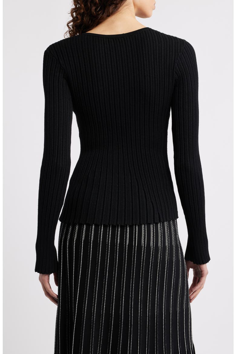 Ferunia Rib Knit Top, Alternate, color, MONOCHROME RIB