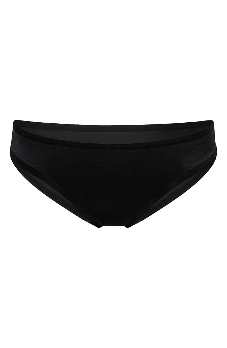 Wolford Sheer Touch Tanga, Alternate, color, Black