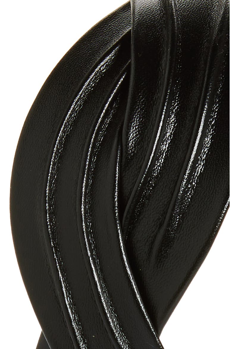 Braided Faux Leather Headband, Alternate, color, BLACK