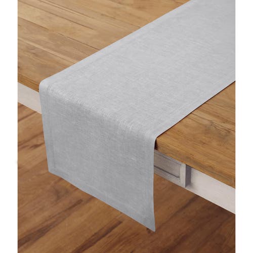 Solino Home Linen Table Runner In Gray