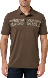 TravisMathew Orchard Walk Floral Stripe Polo