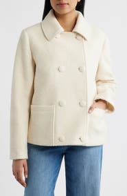 Bernardo Short Bouclé Coat