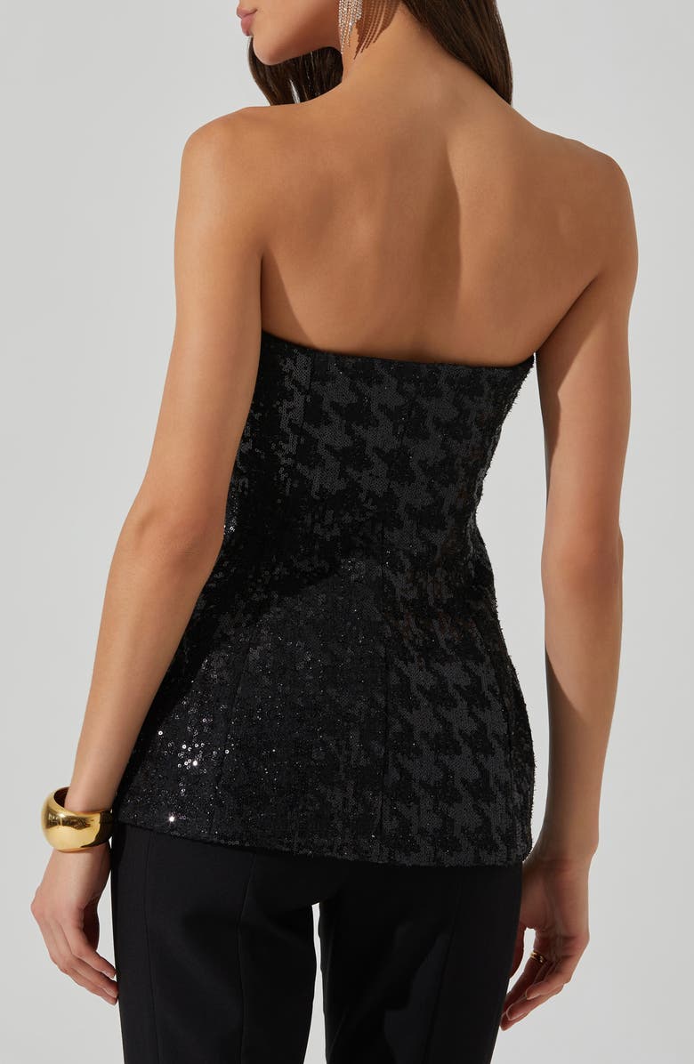 ASTR the Label Milani Strapless Sequin Top, Alternate, color, Black