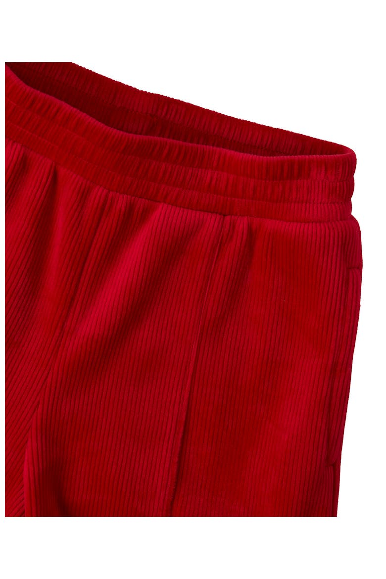 Girls Plush Rib Wide Leg Pants, Alternate, color, Bright Red