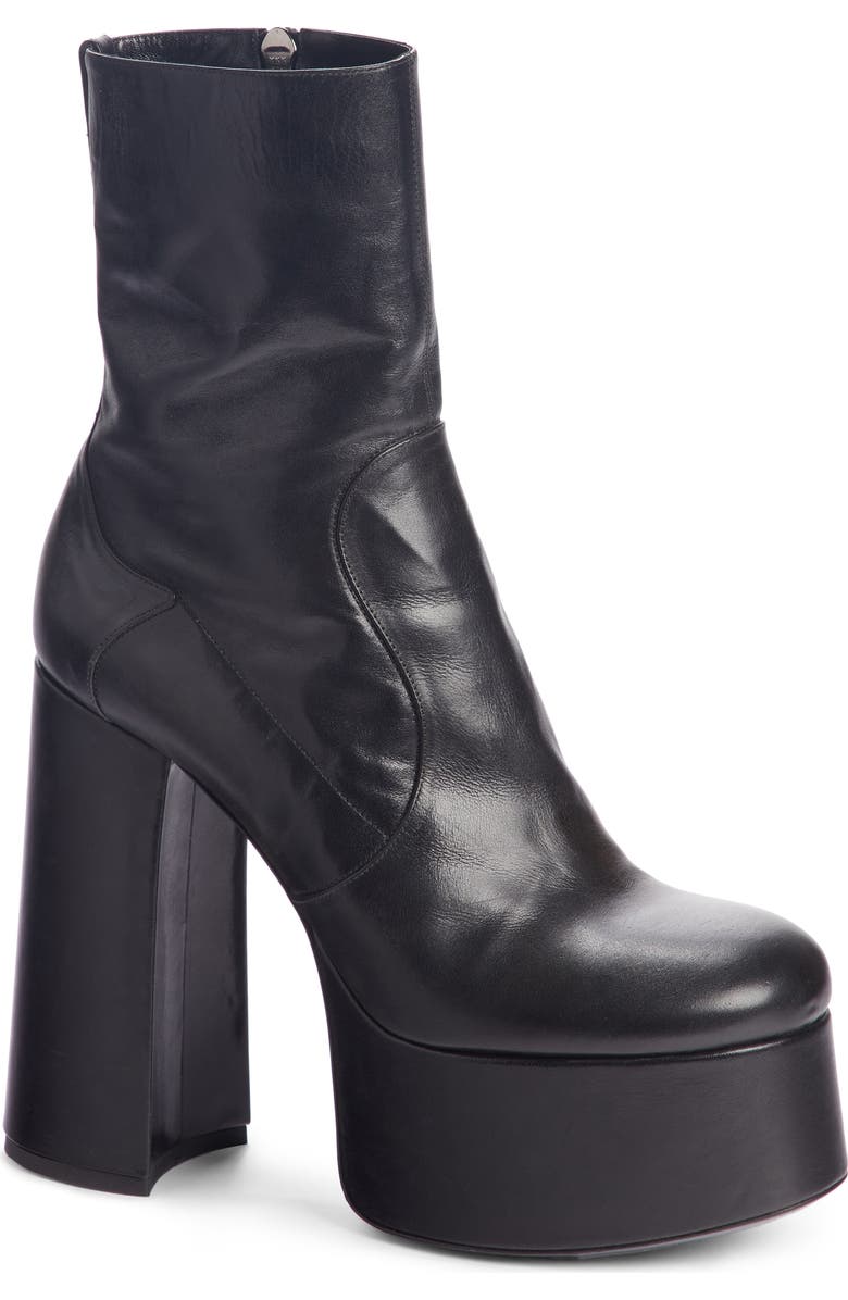 Saint Laurent Billy Kangaroo Leather Platform Boot, Main, color,
