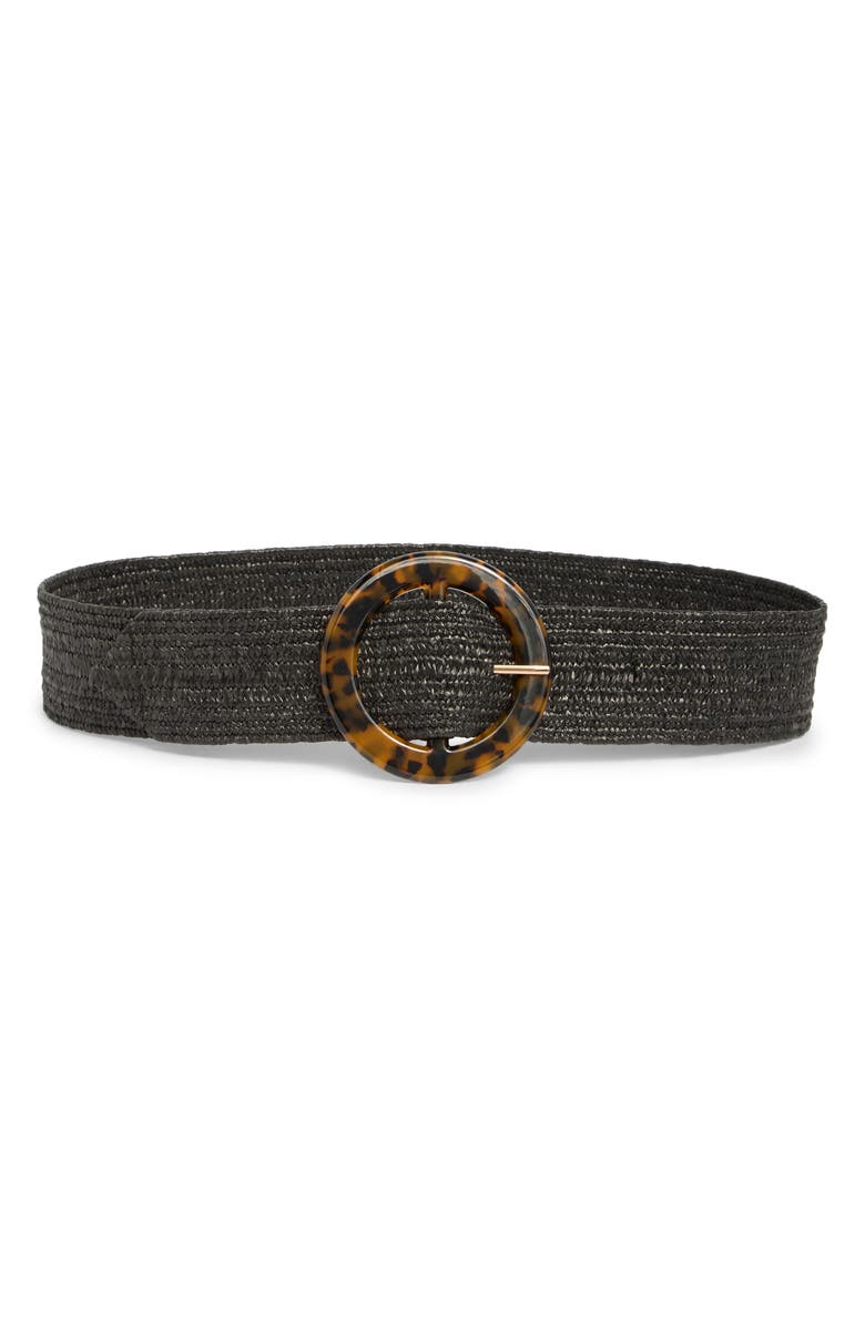 NORDSTROM RACK Shiloh Stretch Straw Belt, Main, color,