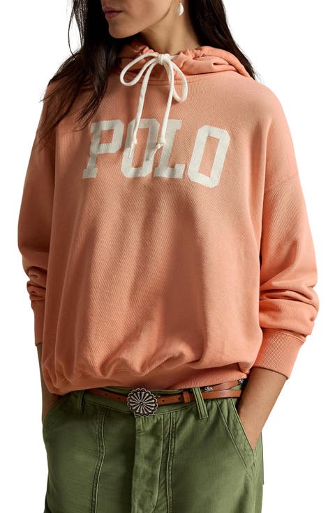 Logo Lightweight Cotton Blend Fleece Hoodie