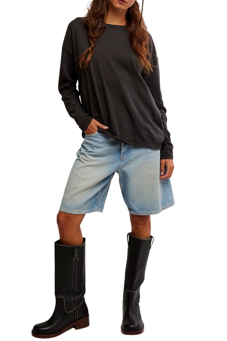 Nina Long Sleeve T-Shirt, Alternate, color, BLACK