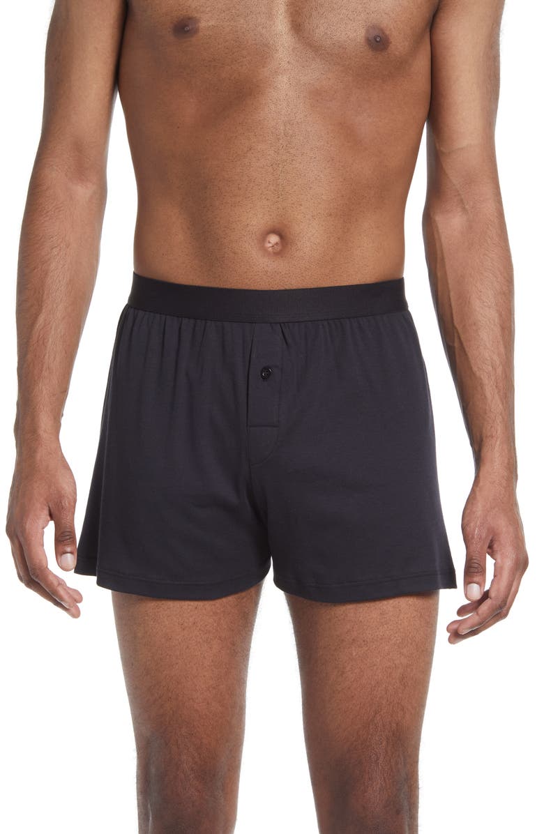 Sunspel Sea Island Cotton One-Button Boxers, Main, color, 