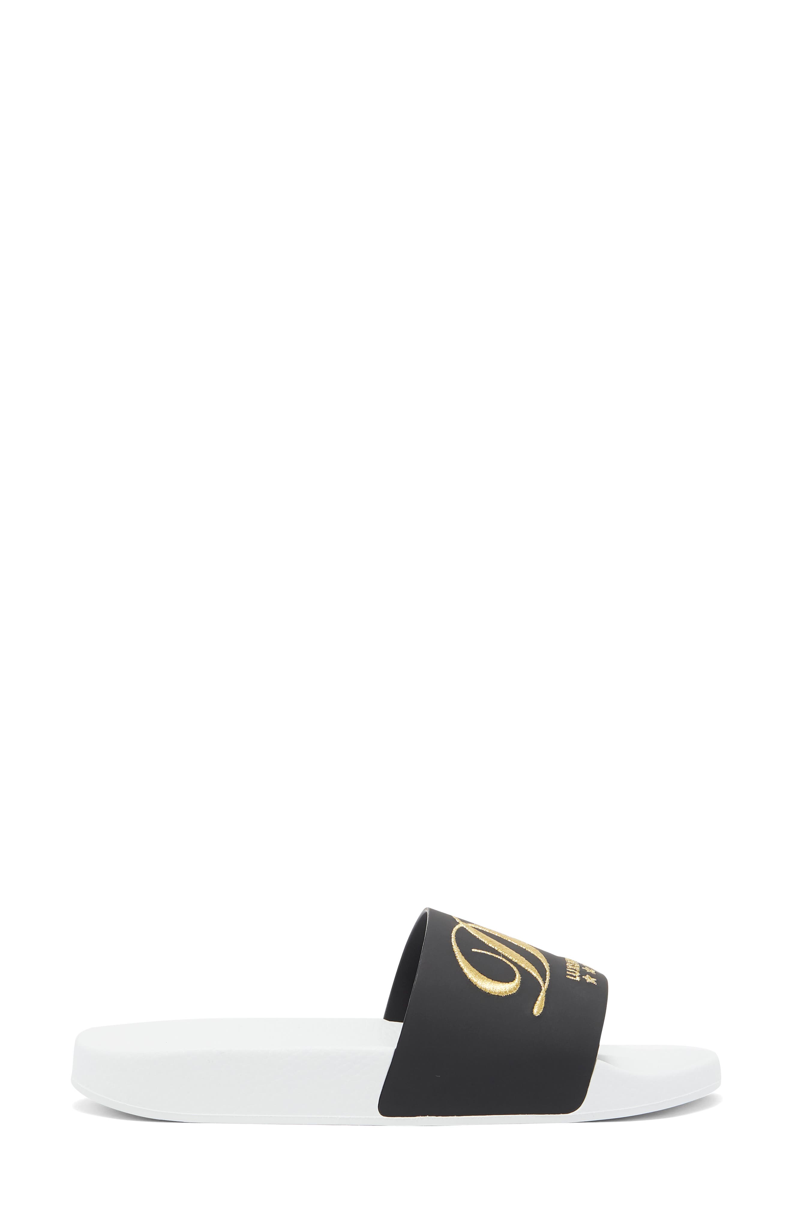 Dolce&Gabbana Leather Slide Sandal, Alternate, color, 