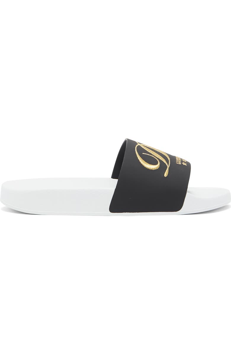 Dolce&Gabbana Leather Slide Sandal, Alternate, color,