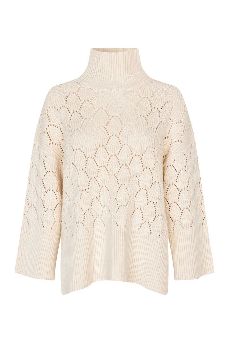 MaFabianov Openwork Sweater, Alternate, color, Whitecap