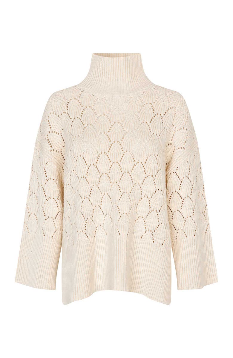 Masai Copenhagen MaFabianov Openwork Sweater, Alternate, color, Whitecap