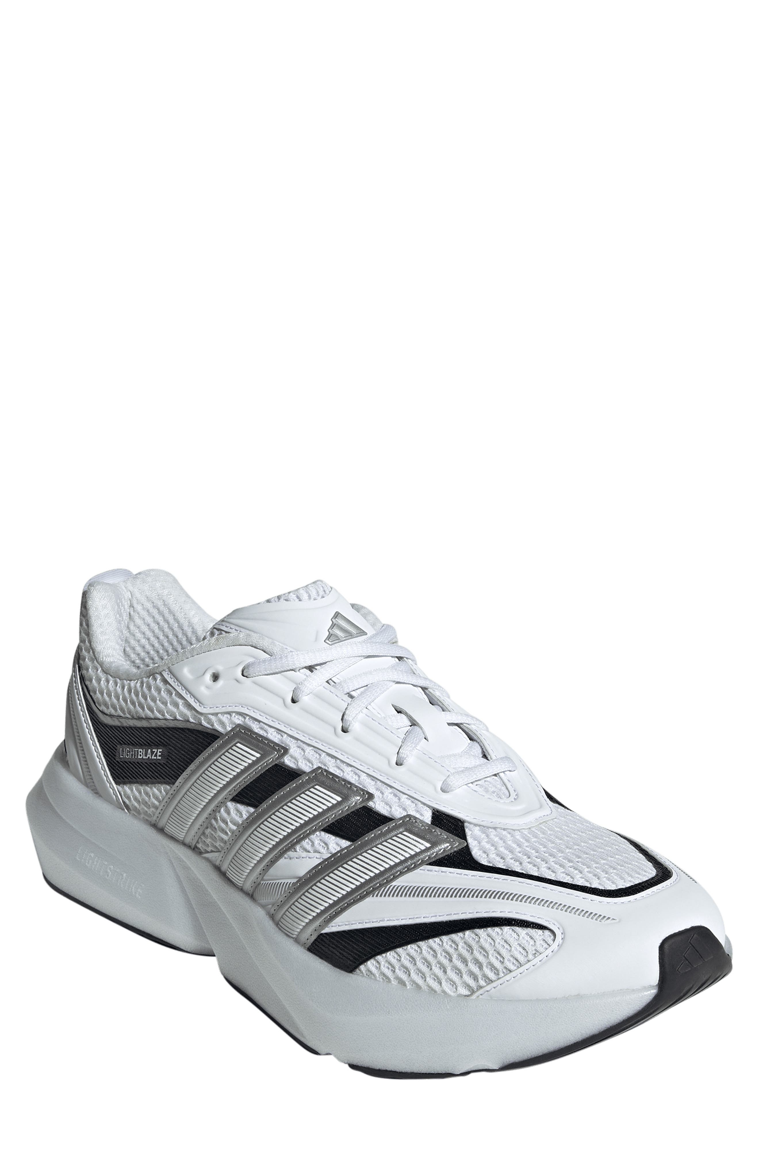 adidas Lightblaze Glow Sneaker, Main, color, White/ Matte Silver/ Black