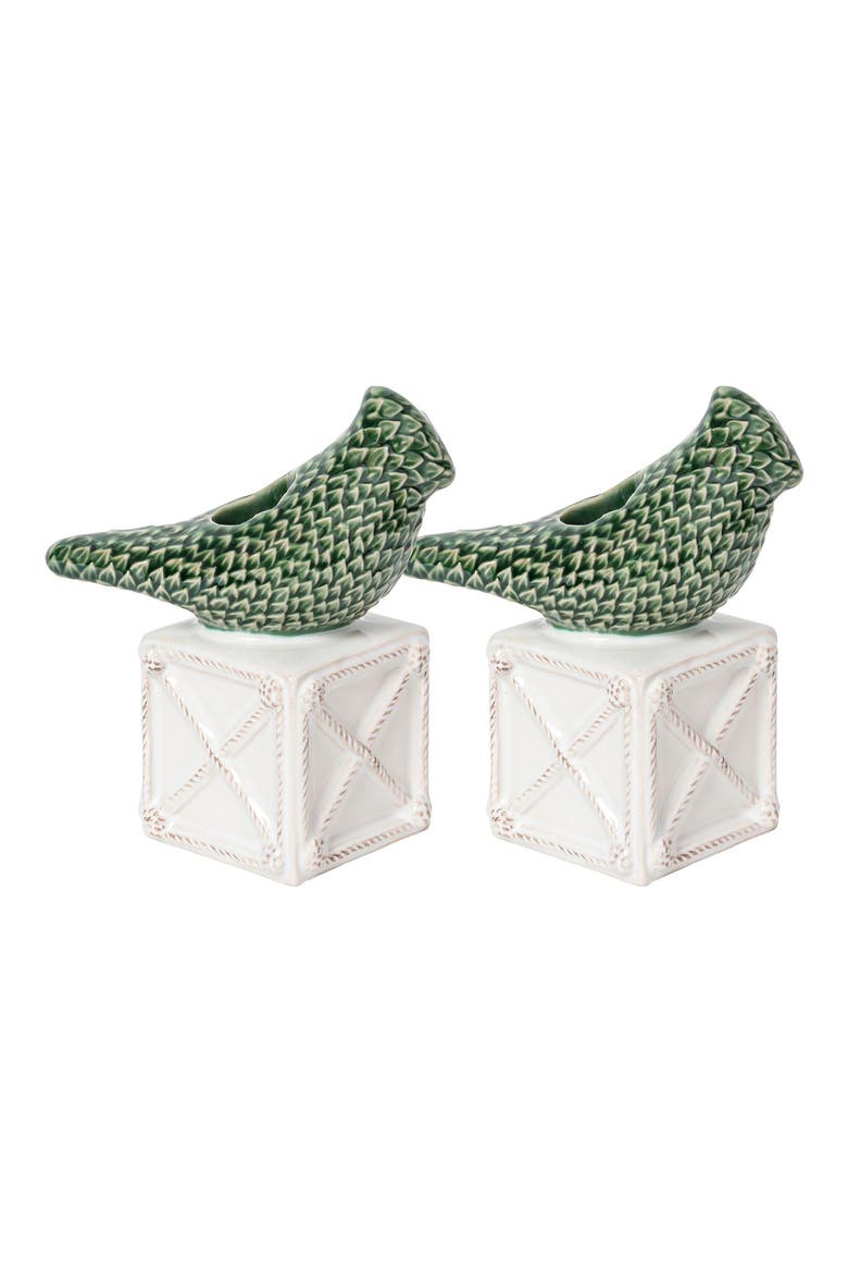 Berry & Thread Bird Set of 2 Candlesticks, Main, color, GREEN MULTI