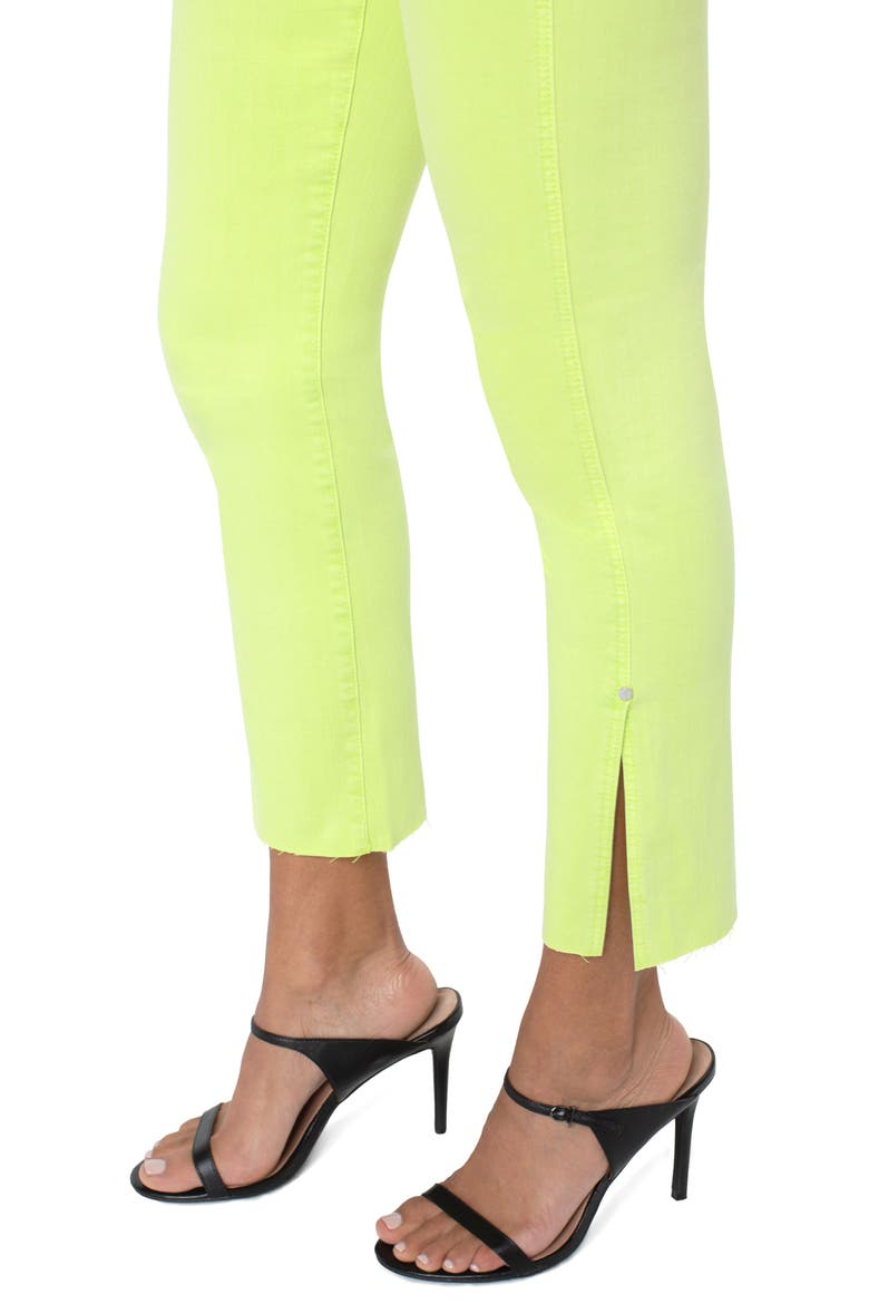 Gia Glider Pull-On Split Hem Ankle Jeans, Alternate, color, LIMELIGHT