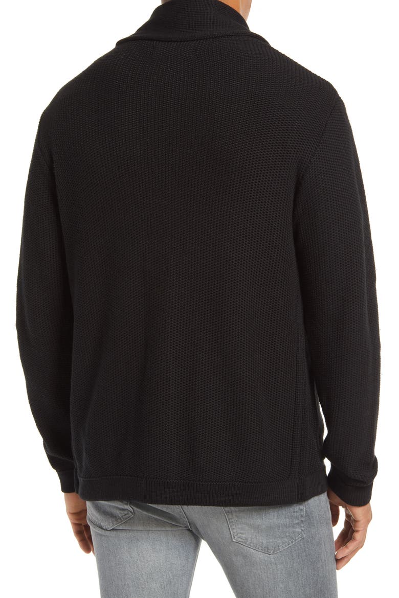 Liverpool Shawl Collar Cardigan, Alternate, color, BLACK