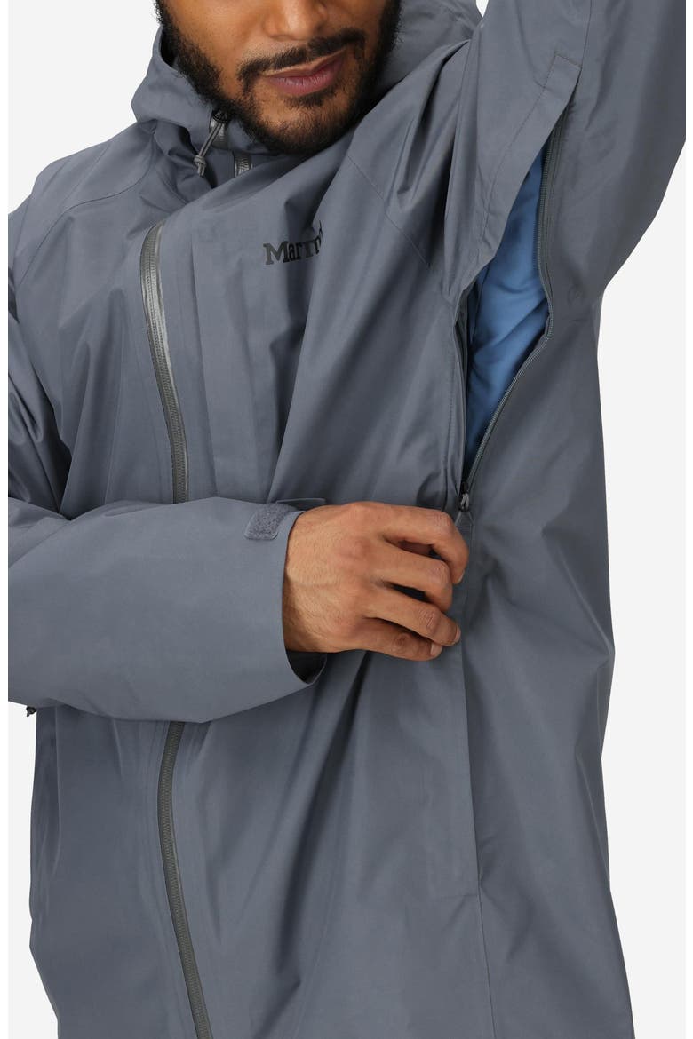 Waypoint Gore-Tex® Waterproof Hooded Jacket, Alternate, color, STEEL ONYX