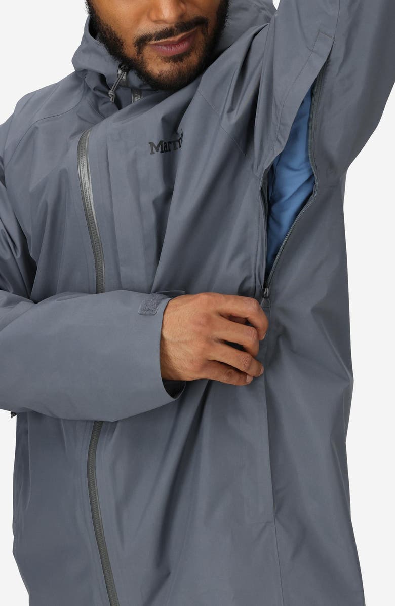 Marmot Waypoint Gore-Tex<sup>®</sup> Waterproof Hooded Jacket, Alternate, color, Steel Onyx