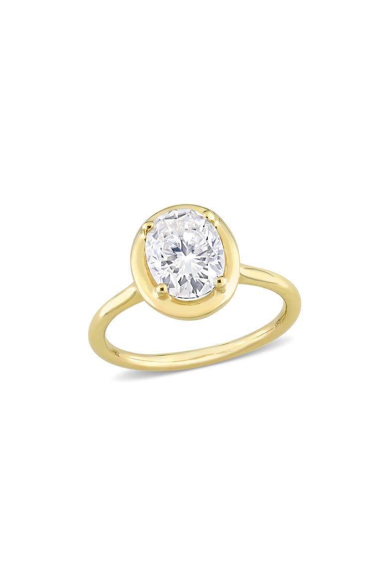 Oval Lab Created Moissanite Ring, Main, color, GOLD