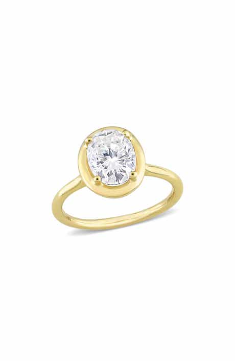 DELMAR Oval Lab Created Moissanite Ring