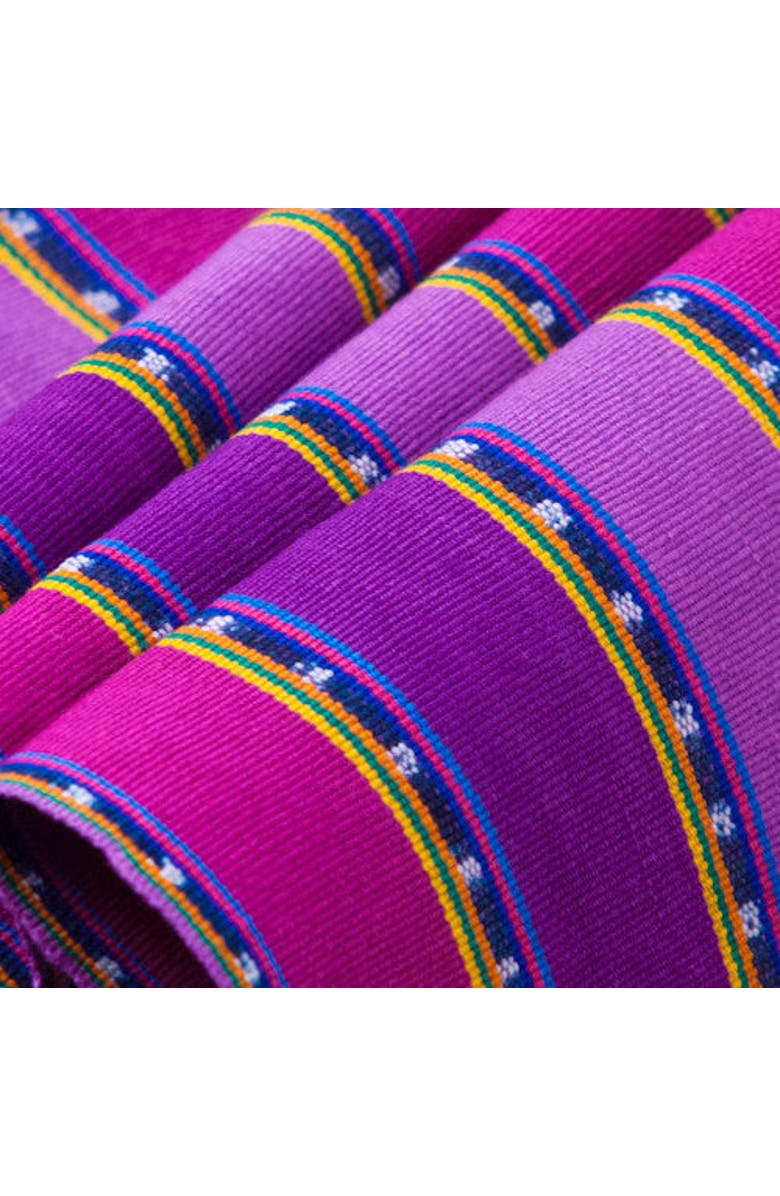 Mayan Hands Purple Zunil Table Runner, Alternate, color, Multi Color