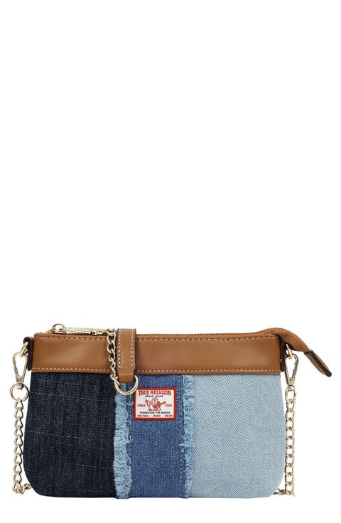 Frayed Denim Pouch on a Chain