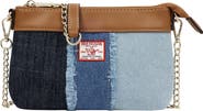 USPA ACCESSORIES Frayed Denim Pouch on a Chain