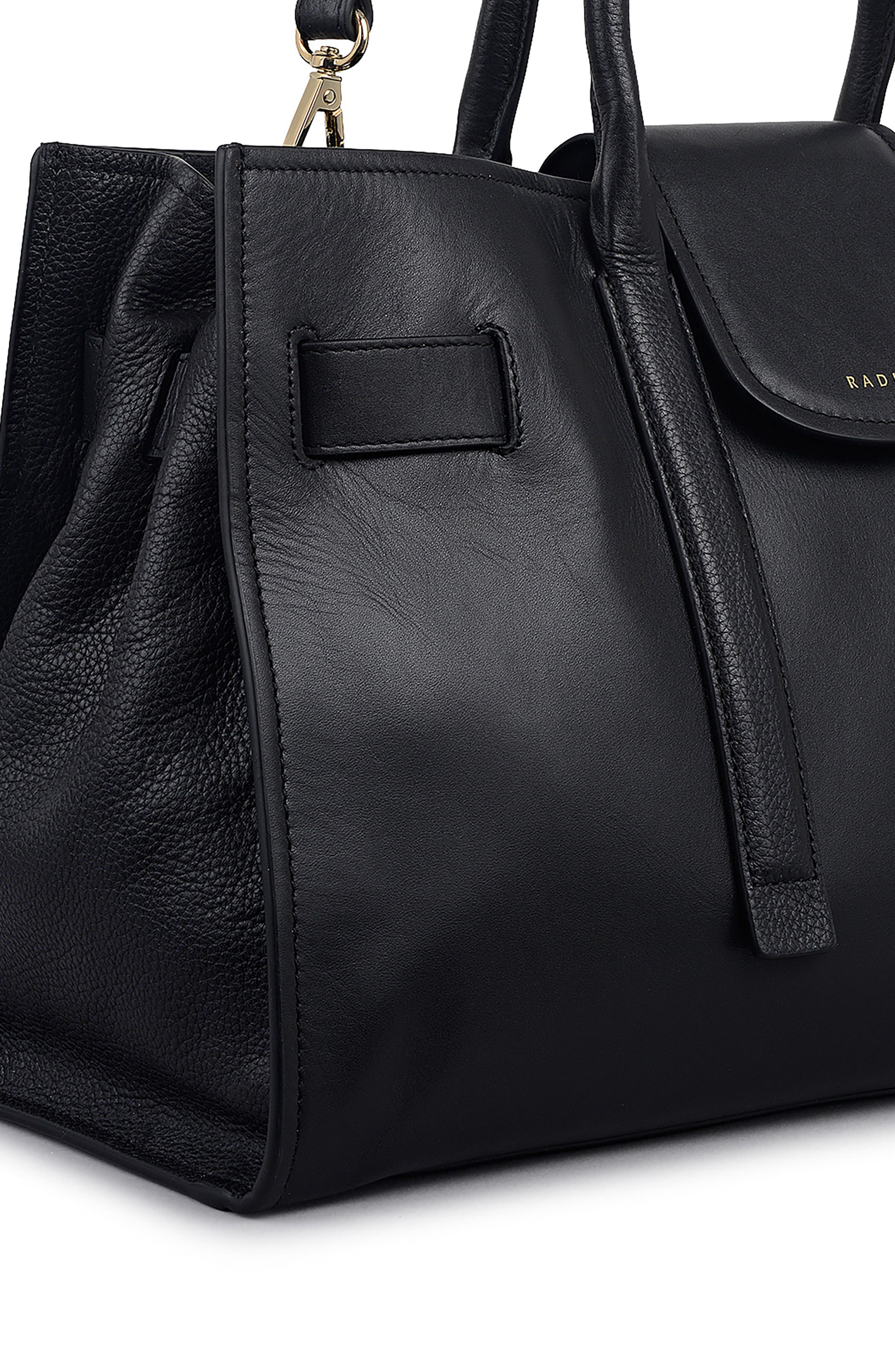 Radley St. Pancras Lane Leather Tote Bag, Alternate, color, Black