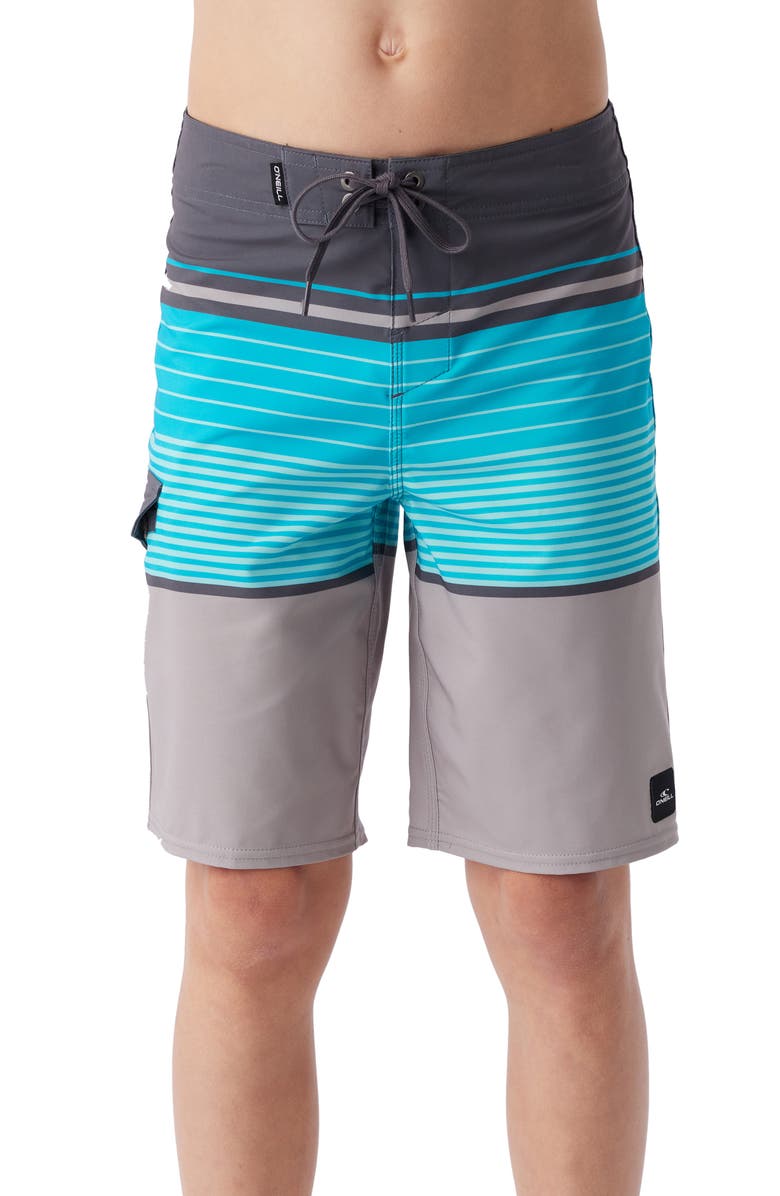 O'Neill Kids' Lennox Stripe Board Shorts, Main, color,